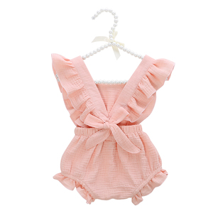 Monos de Algodón de Gasa a la Moda para Bebés Recién Nacidos, Ropa Linda para Bebés, Monos con Mangas de Pétalo para Niñas - Product Image 6