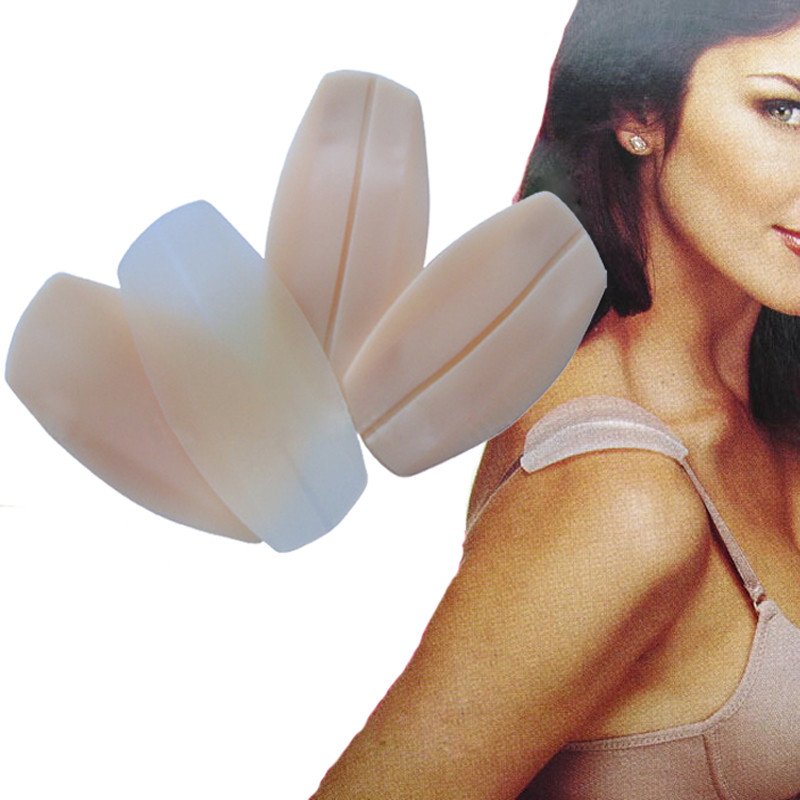 Невидимые силиконовые Наплечные накладки для бюстгальтера, Нескользящие, облегчающие боль, женские силиконовые Наплечные протекторы для бюстгальтеров
