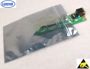 Leenol -1507011 tùy chỉnh chống tĩnh điện Zip khóa ESD che chắn túi cho PCB lưu trữ tĩnh điện xả bảo vệ túi PE