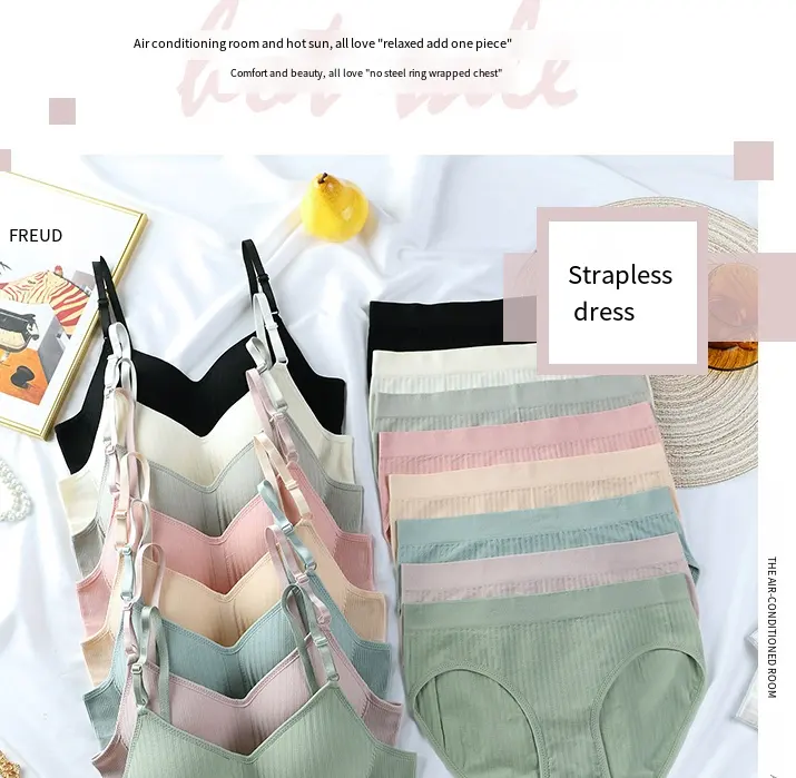 Panties Underwear Set Sexy Lingerie Bra Brief Sets Women Bikini Print Pattern Dropshipping Products 2023 Seamless Woven Adults