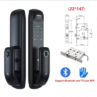 Cerradura Inteligente con Huella Dactilar Langyeao, Aplicación Tuya TT, para Oficina, Puerta Interior de Madera, Apartamentos, Hoteles, Alquileres, Cerradura Electrónica con Código
