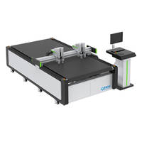 Máquina cortadora de ropa de rollo de tela multicapa, cortadora de cuchillos rotativos de tela de PVC Digital de superficie plana