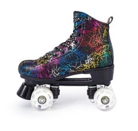 Rouleau de lumière flash en cuir microfibre, patins imprimés à motif mixte, vente en gros, à la mode