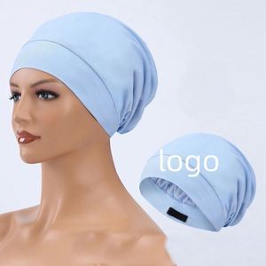 Gorros Ajustables para Dormir con Forro de Satén y Banda Elástica, Gorro Holgado para Cabello Rizado, Regalo Promocional, Comodidad - Product Image 1
