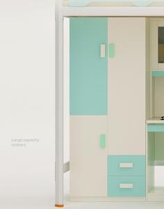 <span class=keywords><strong>Cama</strong></span> Litera Escolar Moderna de Metal <span class=keywords><strong>con</strong></span> <span class=keywords><strong>Escritorio</strong></span> para Dormitorio, Hospital, Hotel, Hostal <span class=keywords><strong>Juvenil</strong></span>, Apartamento - Product Image 3