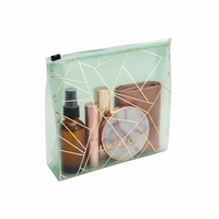 Pochette de voyage en plastique imperméable givrée et trousse de toilette pour kits d'agrément d'hôtel