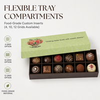 Emballage cadeau de bonbons exquis avec impression de logo personnalisé, boîte de chocolat avec insert découpé