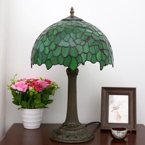 30CM estilo mediterráneo contemporáneo creativo Simple bar restaurante dormitorio mesita de noche Tiffany vidrieras lámpara de mesa Industrial - Product Image 1