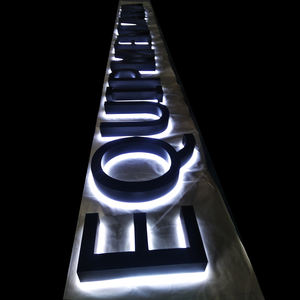 Segni modificabili della lettera del canale del metallo dell'acciaio inossidabile spazzolato fabbrica di pubblicità su ordinazione 3D - Product Image 6