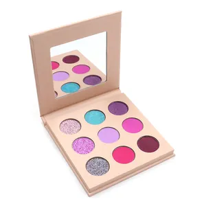 New custom makeup cosmetics wholesale 9 color eyeshadow palette matte for women