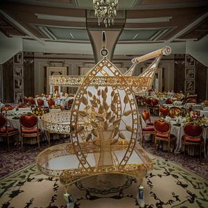 Italiaanse Luxe Eetkar Middeleeuws Design Kunst Licht Goud Voor Hotels Familiebanketten Woonkamer Keuken Hotel <span class=keywords><strong>Trolley</strong></span> - Product Image 4