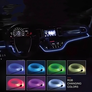 Tira <span class=keywords><strong>de</strong></span> Luz LED Ambiental Fría para Coche, 1m/2m/3m/4m/5m, <span class=keywords><strong>con</strong></span> Conexión USB, para Decoración Interior - Product Image 6