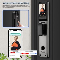 Cerradura Inteligente para Puerta de Entrada con Huella Dactilar, Contraseña y Tarjeta Magnética, Sin Almacenamiento de Datos, Sin Aplicación Inteligente, Sin Conexión a Red