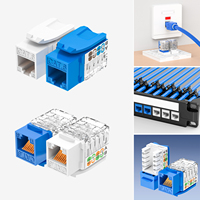 Connecteur RJ45 modulaire Keystone Jack non blindé 8p8c à 90 degrés Cat5e Cat6 Cat6a en gros