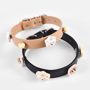 Kalung Leher Hewan Peliharaan Lucu Berbentuk Beruang, DIY Buatan Tangan dari Kulit PU, Ukuran Dapat Disesuaikan, Penutup Gesper Kartun, Cocok untuk Semua Musim - Product Image 4