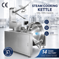 Olla Industrial a Vapor con Calentamiento Indirecto para Producción de Mermelada, Salsas y Dulces, Olla de Cocción Automática con Agitador