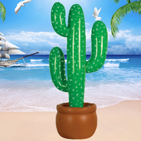 Pot de Cactus Gonflable 36 "Fête Mexicaine à Thème Plage Toile de Fond Hawaïenne Fête de Piscine Désert Décorations de Fête à Thème