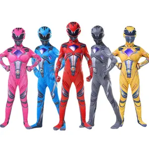 Children Kids Boys Five Beast Super Hero Costume Mystic Force Superhero Power Ranger Party Cosplay Halloween Carnival Suit