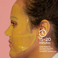 Masque en gelée hydrogel hydratant profond à l'acide hyaluronique et au collagène pour le visage, masque bio-nuage en or 24 carats, vente en gros