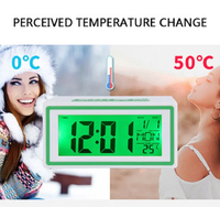 Kleine digitale Sublimation Azan Reise tisch Wecker mit Sprach steuerung Hintergrund beleuchtung Timer Temperatur