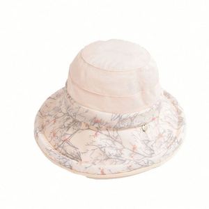 Women's Striped Sunshade Hat <b>Small</b> Floral Casual Fisherman Hat for Spring Summer Breathable Thin - Product Image 5