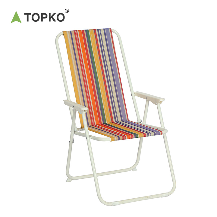 TOPKO Portable Folding Chair Multifunction Retro Style for Picnic