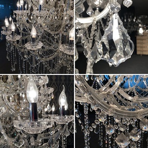 Plafonnier led en cristal au design moderne, produit de luxe, couleur jaune or K9, idéal pour un grand hôtel - Product Image 5