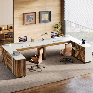 Escritorio Modular para Oficina, Diseño Contemporáneo, Madera Sintética Ecológica, HOGA-F2290 - Product Image 2