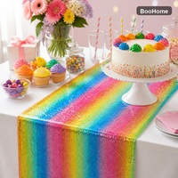 Nappe de table à sequins en gros, 30,5 cm de large, en polyester, pour mariage, fête, banquet, décoration de table, 182 cm, 275 cm, plusieurs couleurs