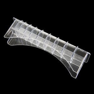 Caja de Plástico Transparente con 10 Compartimentos para Guardar Maquillaje y Uso en Salón - Product Image 1