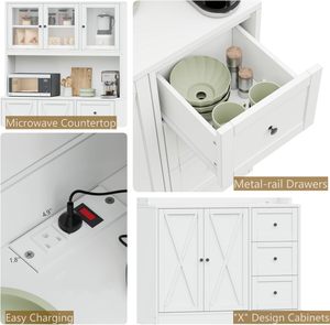 Oem/odm wenfeng מטבח ארון אחסון דלת זכוכית עמדת משטח תחנת משטח בר מגרות חומר עץ - Product Image 5