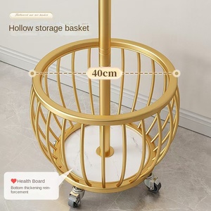 Porte-manteau de luxe moderne et simple à roulettes, artisanat en métal <span class=keywords><strong>pour</strong></span> le rangement des vêtements de maison, cintre de sol facile à déplacer <span class=keywords><strong>pour</strong></span> le salon - Product Image 5