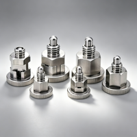 Mini-avanceurs indexeurs M6, M8, M10 en acier au carbone et acier inoxydable, à bouton autobloquant, type à ressort, goupilles de positionnement