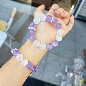 Natürliches Großperlen-Citrin-Multijuwelen-Armband, ein Sommergeschenk für beste Freunde, und ein Amethyst-Armband im Großhandel - Product Image 1