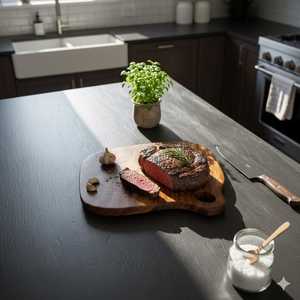 Planche à découper en bois robuste, fabriquée en bois d'acacia et en bois de manguier de qualité supérieure, garantissant une durabilité longue durée - Product Image 2