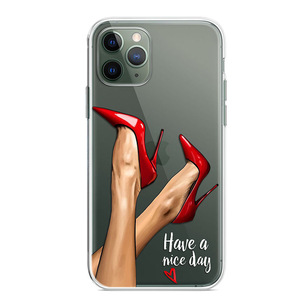 Moda tacchi alti illustrazione ragazza cellulare shell per iPhone14 shell commercio estero fidanzate sorella shell - Product Image 2