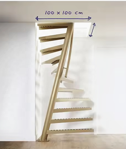 Escalier en spirale extérieur moderne en acier galvanisé à prix d'usine avec marches en bois massif et couleurs personnalisées - Product Image 4