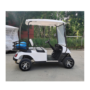 Chariot de golf champagne 4 places électrique à distance orienté vers l'avant - Product Image 3