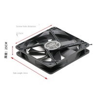Ventilador de Refrigeración PD14025B12HH 140x140x25mm 14CM 12V DC PWM con Control de Velocidad de 4 Cables y Gran Flujo de Aire para Servidor, PC e Industrial