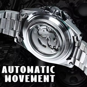 Winner Top reloj Casual Reloj para hombre Moda Deportes Relojes mecánicos automáticos Acero completo Hombres Relojes de pulsera impermeables con fecha - Product Image 2