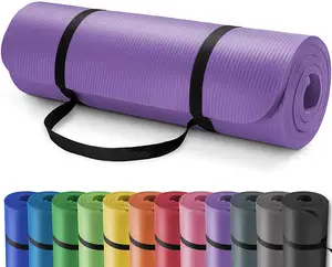 Nach Farbe Hohe Dichte Anti-Reißen Übung Yoga-Matte mit Tragegurt 1-Zoll Extra Dicke