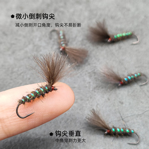 Anzuelos de Pesca con Mosca Seca <span class=keywords><strong>ALPHA</strong></span>, Señuelo de Pesca con Mosca Flotante para Pesca con Mosca en Agua Salada y Especies de Agua Dulce (Trucha, Lubina, Cebo Blanco) - Product Image 6