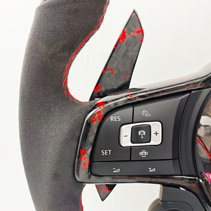 <span class=keywords><strong>Volante</strong></span> LED de Fibra de <span class=keywords><strong>Carbono</strong></span> Forjado Rojo Personalizado para VW Volkswagen <span class=keywords><strong>Golf</strong></span> 5 6 7 R MK5 MK6 MK7 <span class=keywords><strong>GTI</strong></span> Polo Passat B8 - Product Image 3