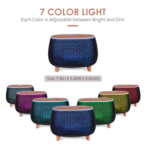 2023 ใหม่ 7 สีสเปรย์หมอกอากาศความชื้น 400Mlลายไม้ไฟฟ้าอัลตราโซนิกน้ํามันหอมระเหยกระจายกลิ่นหอม - Product Image 5