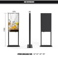 Lg Lcd Display Gantung Monitor Sentuh, Modul Tampilan Lcd 32 43 Inci Hitam/Abu-abu/Putih/Warna Kustom Semi Luar Ruangan
