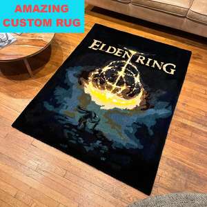 Célèbre Corée Film Jeu Personnage Rouge Logo Conception Personnalisé Découpé À La Main Tapis Tufté Tapis De Pied - Product Image 2