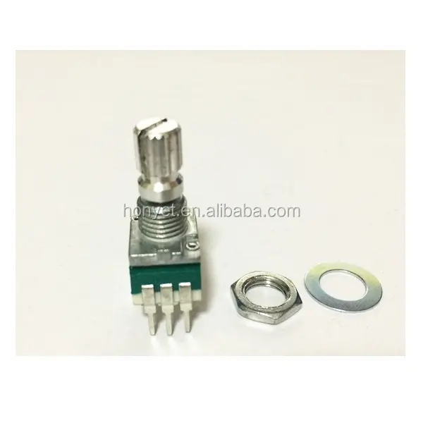 1K 5K 10K 20K 50K 100K 200K 250K 500K Audio/gitaar/Pedalen Rotary Potentiometer Met Drukschakelaar