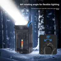 Porte-clés multifonctionnel EDC avec lampe torche 1200LM, lumière de travail magnétique, rechargeable par type C, pour le camping en plein air