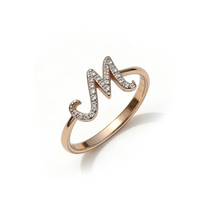 CUSTOM SILVER 10K/14K <b>GOLD</b> PLATED SOLID <b>GOLD</b> LAB GROWN DIAMOND ZICON ENGAGEMENT CLUSTER <b>RING</b> UNISEX CUTE ANNIVERSARY ALPHABET - Product Image 1