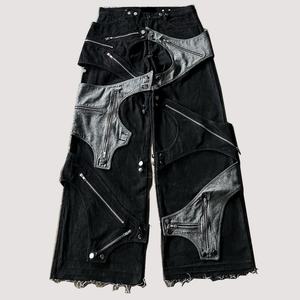 Jeans Hip-hop Personnalisés pour Hommes, Haute Qualité, Tissu Appliqué, Personnalité, Fabrication Lourde, Jeans Cargo - Product Image 6